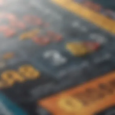 Close-up view of scratch-off ticket revealing winning numbers