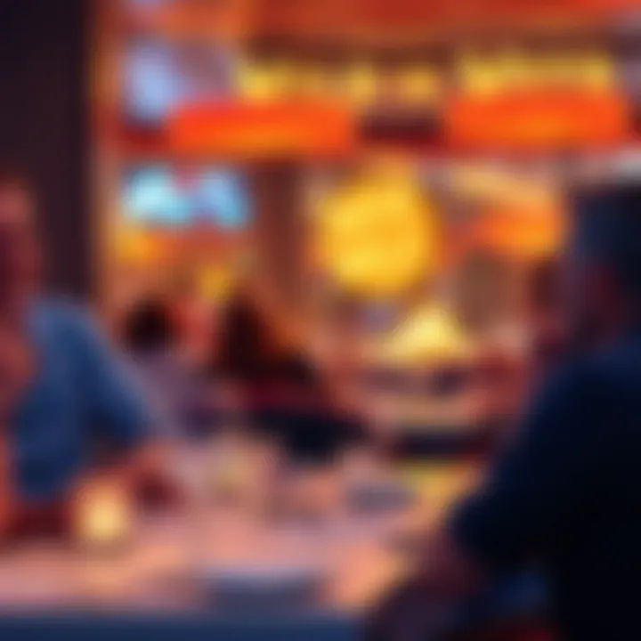 Guests enjoying dining at the hotel restaurant