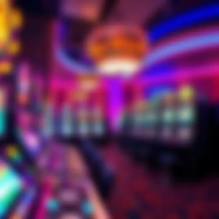 Gaming area filled with slot machines