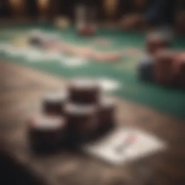 Poker chips and cards on a table