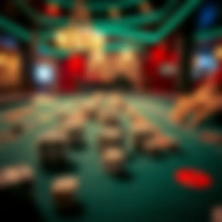 Strategic betting layout on a casino table