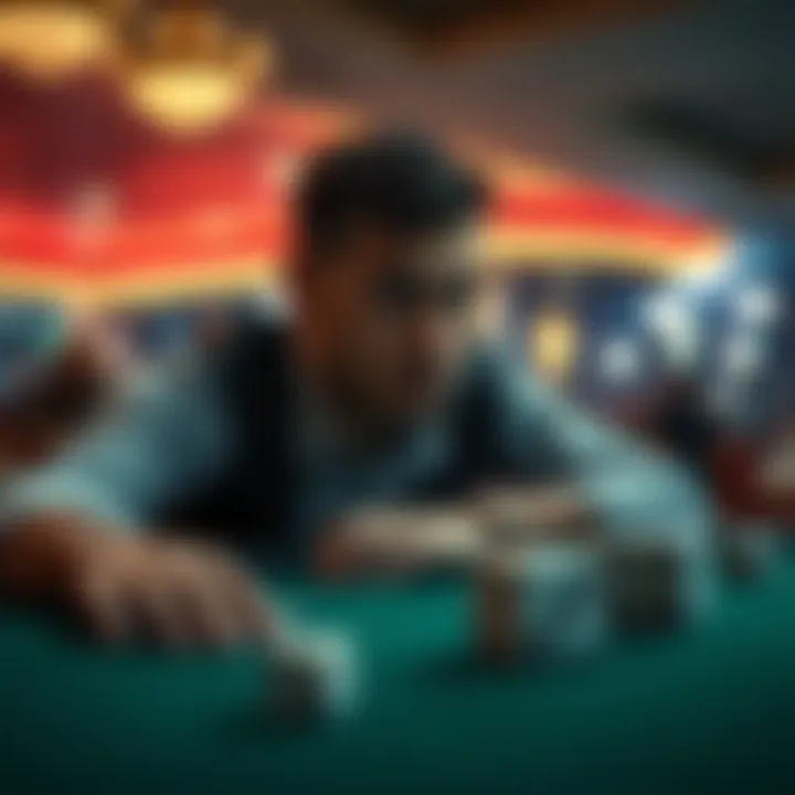 A thoughtful player contemplating their next move