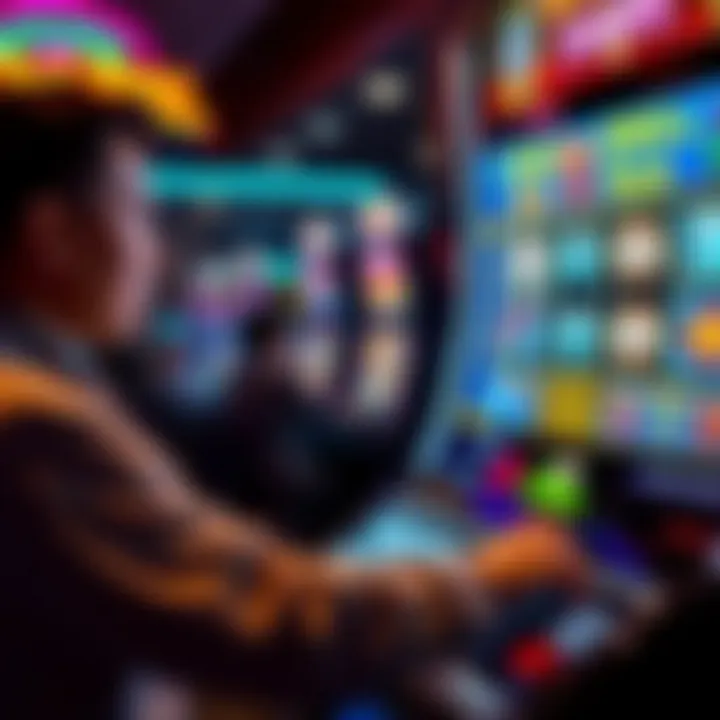 Player engaged in gameplay on the Wheel of Fortune Double Diamond slot machine