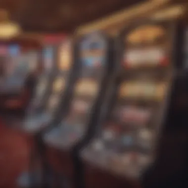 Interior of a local casino showing slot machines