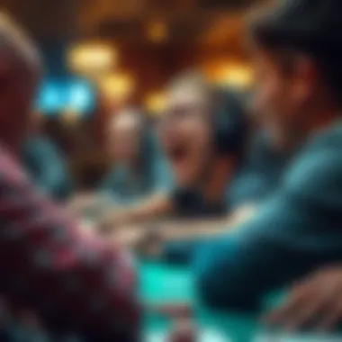 A thrilling moment during a high-stakes poker game