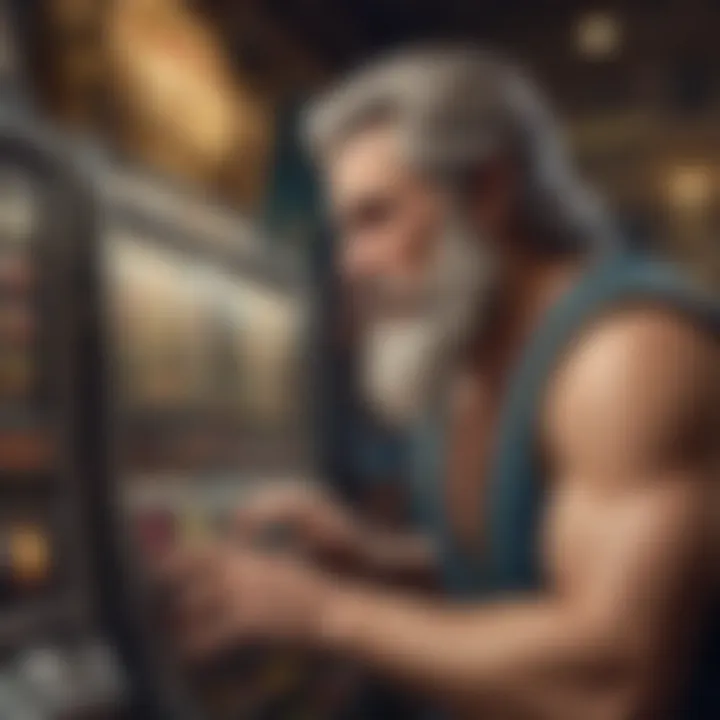 A player engaging with a Zeus slot machine