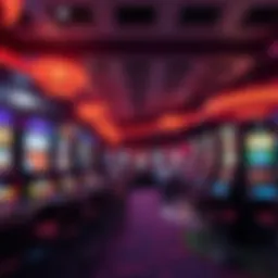 Virtual casino environment showcasing game options