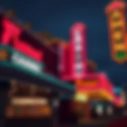 Exterior view of the Fremont Casino showcasing its iconic neon lights