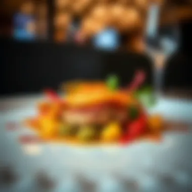 Artfully plated signature dish