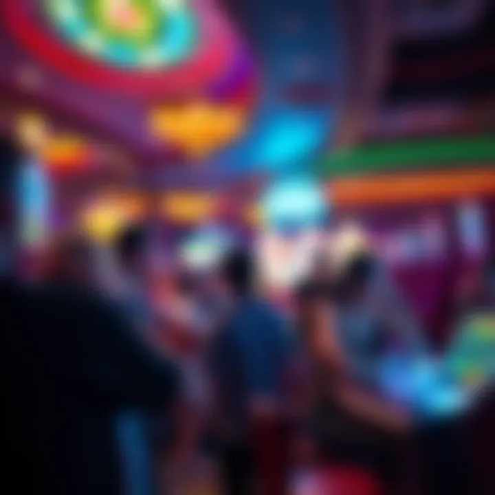 A group enjoying a vibrant night at a Hartford MI casino with lively atmosphere.
