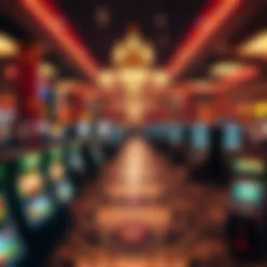 A panoramic view of the gaming floor bustling with excitement