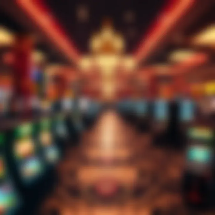 A panoramic view of the gaming floor bustling with excitement