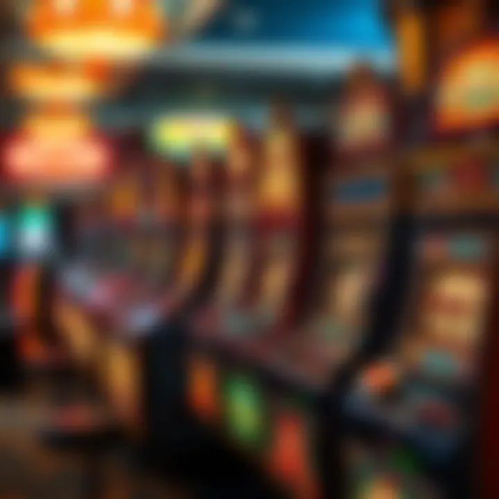 Historical display of vintage slot machines at Horseshoe Tunica