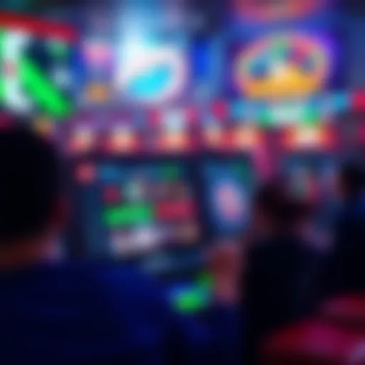 A vibrant depiction of a digital sports betting interface integrated with streaming content.