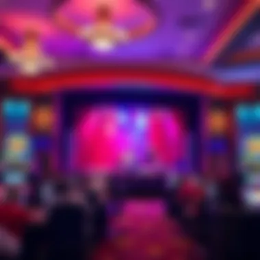 Entertainment stage hosting live performances within the casino
