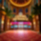 Elegant entrance to a Las Vegas casino