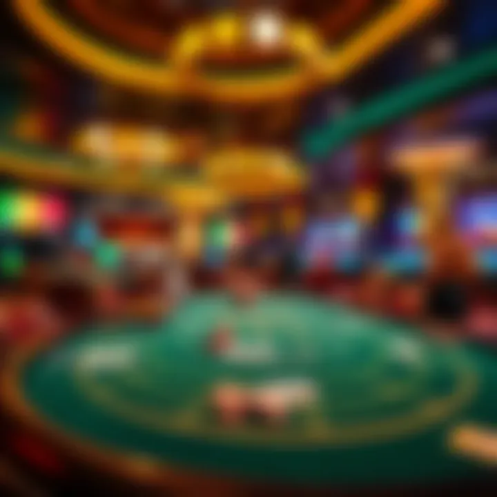 A luxurious gaming table within a high-end casino