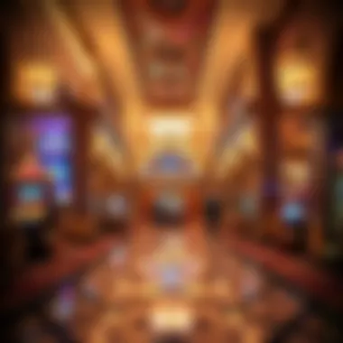 An ornate casino lobby showcasing unique architectural design