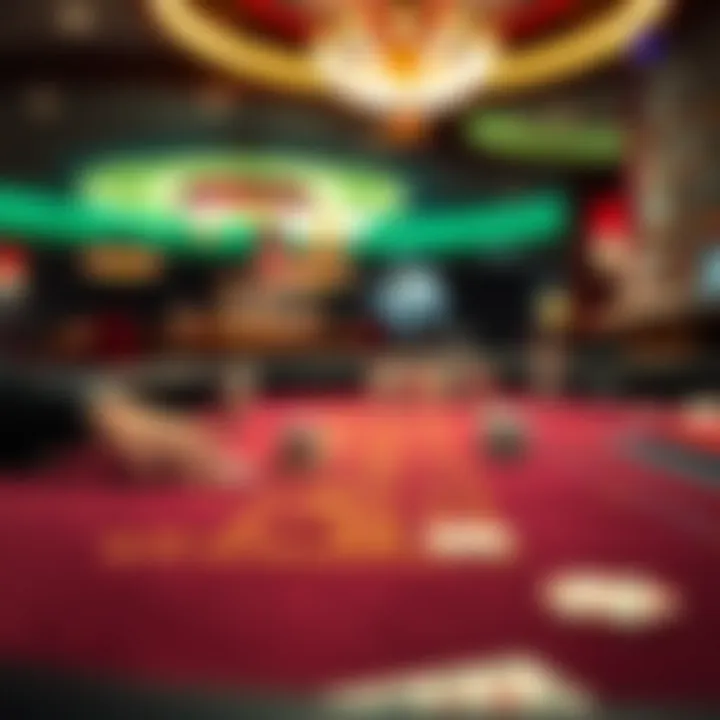 A high-stakes blackjack table in action