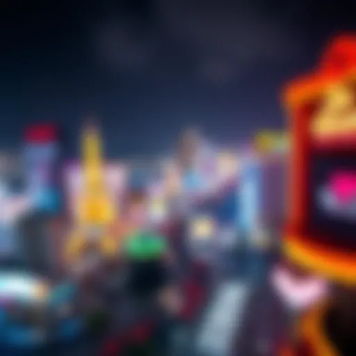 Panoramic view of the Las Vegas Strip at night