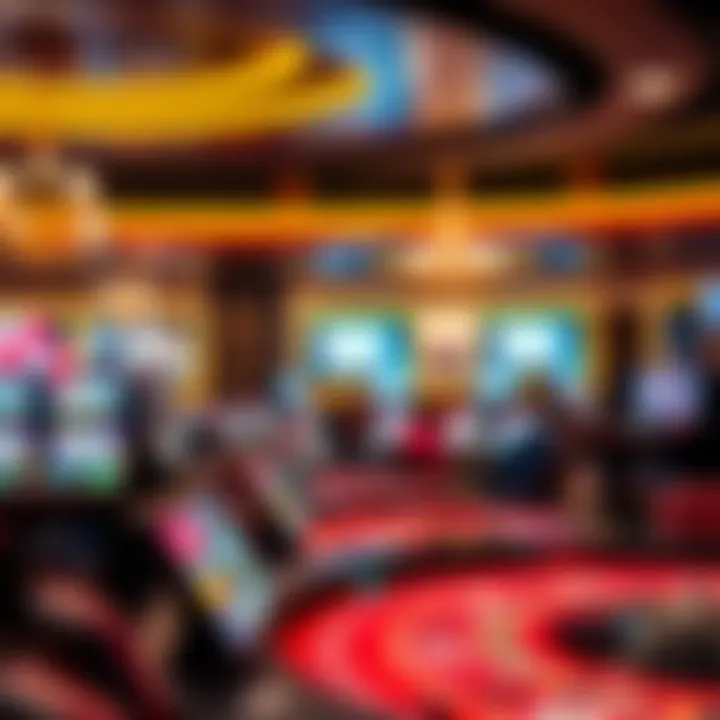 Immersive gaming interface showcasing live dealer tables