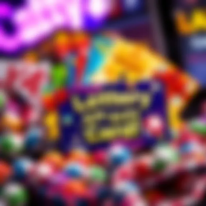 Vibrant Lottery Gift Card Designs Visual representation of a lottery gift card featuring vibrant colors and unique designs