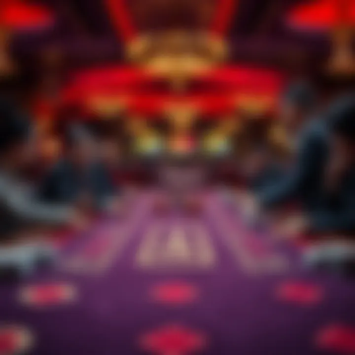 Casino War table with players