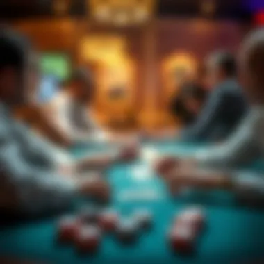 Strategic Moves in Hi Low Poker Strategic moves being made in a Hi Low Poker match.