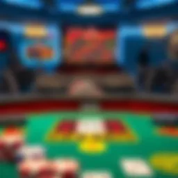 Strategic table layout showcasing optimal betting positions in blackjack