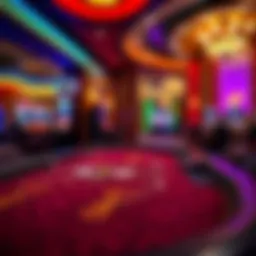 An elegant blackjack table at MGM Grand with vibrant decor