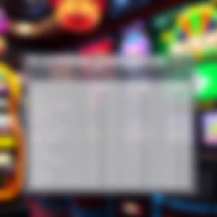 Comparison chart of various platforms offering bonus purchases