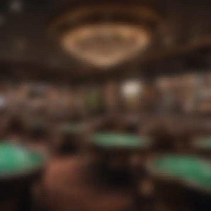 Interior shot capturing the ambiance and decor of the poker room