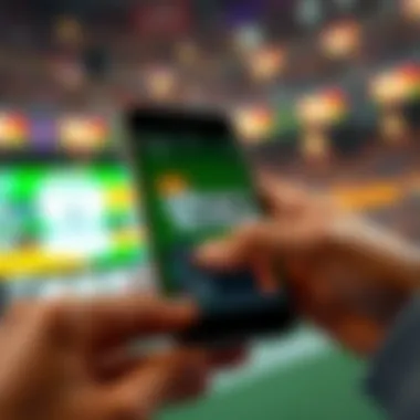 User interface of DraftKings platform on a smartphone