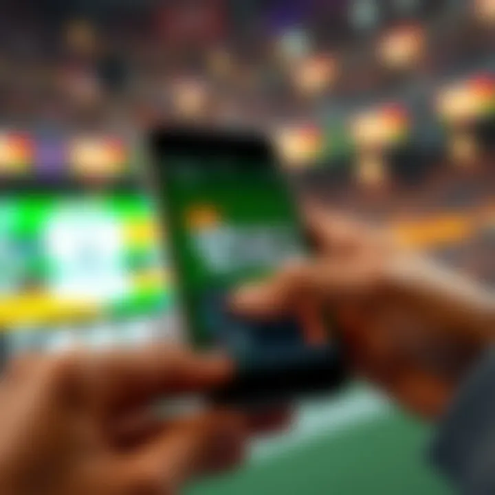 User interface of DraftKings platform on a smartphone