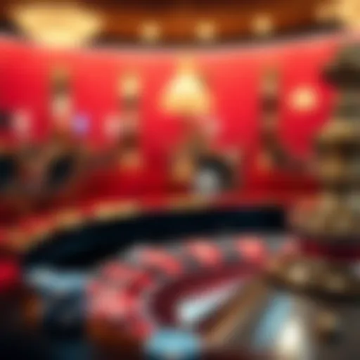 A serene view of a roulette wheel with vibrant colors