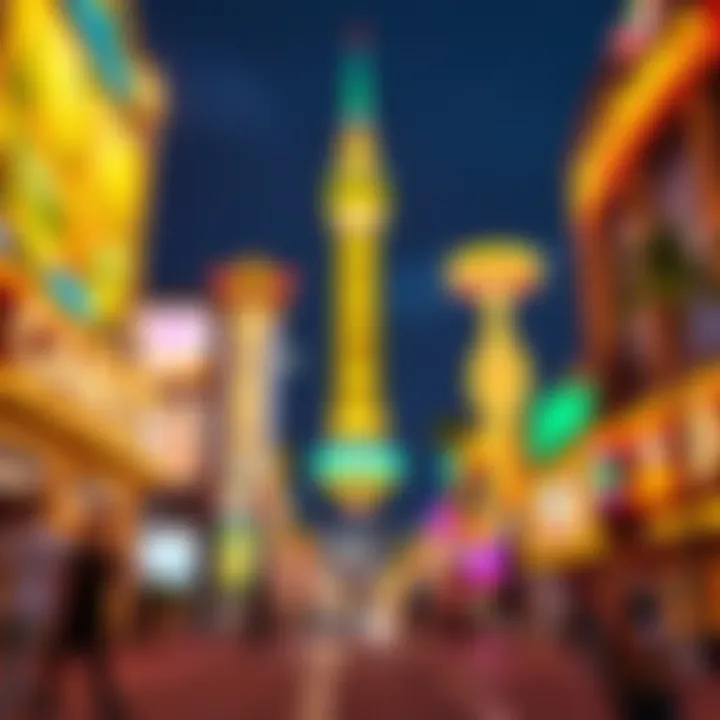 Vibrant nightlife scene capturing the essence of Las Vegas