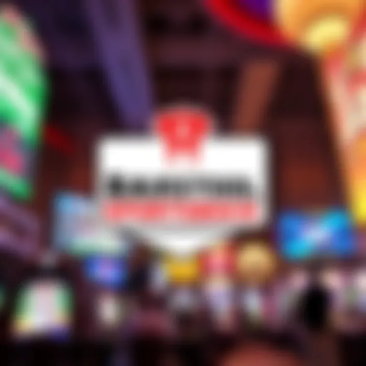 Penn National Gaming logo with a backdrop of sports events