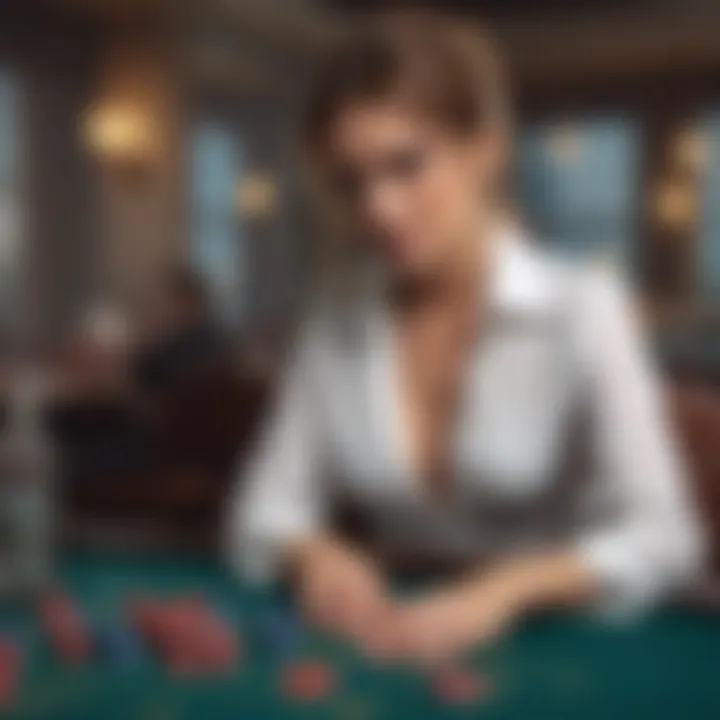 Conceptual image of player psychology in blackjack