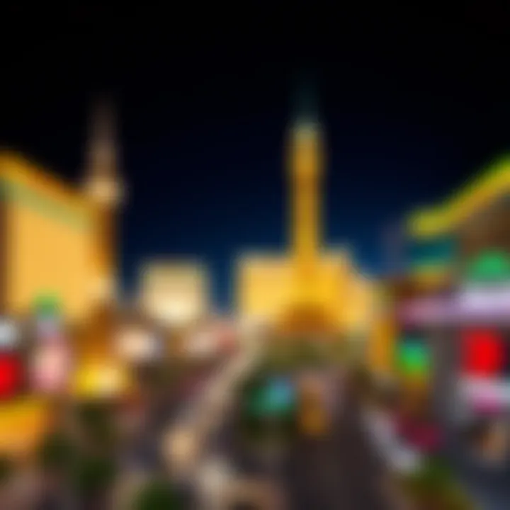 A view of the Las Vegas Strip with notable landmarks surrounding Resorts World
