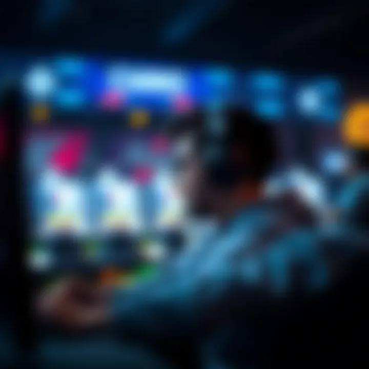 An engaging user experience scene showing players actively participating in competitive gaming.