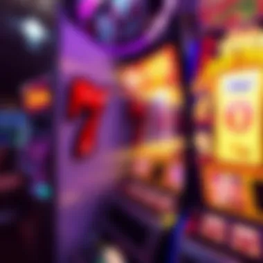 A close-up of the slot machine's reels spinning, capturing the excitement of gameplay.