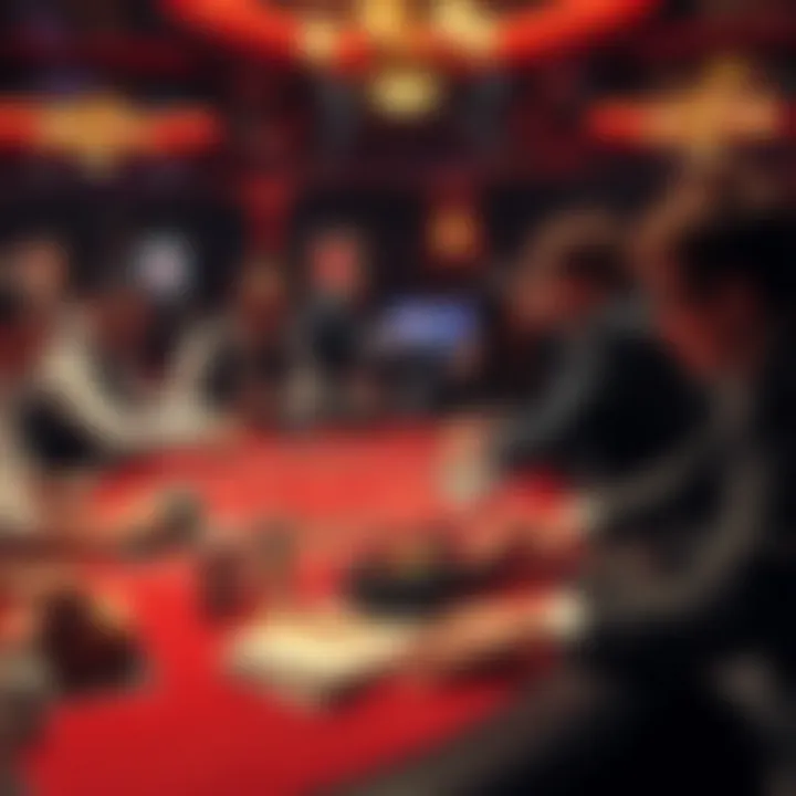 High-stakes casino table with players strategizing