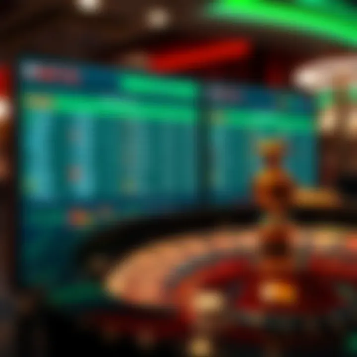 Exploring Betting Strategies Diverse betting strategies displayed on a digital screen