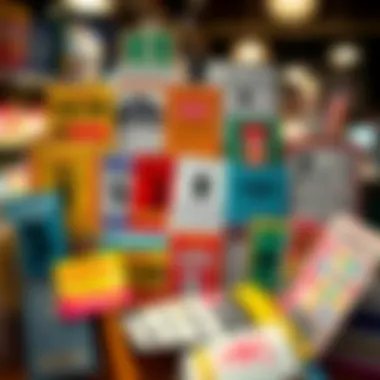 A collection of diverse lottery tickets displayed creatively