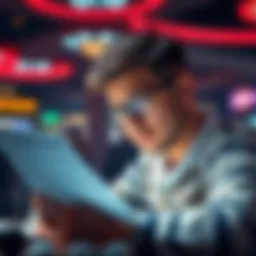 A thoughtful individual analyzing lottery statistics