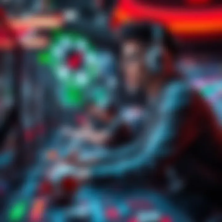 The Future of Technology in Sports Betting A futuristic representation of technology in sports betting.