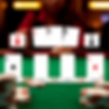 Diagram showing various poker hands