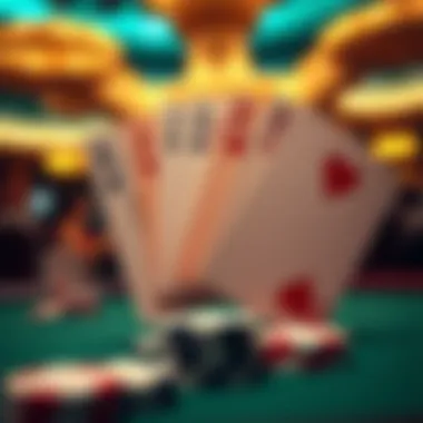 Visual representation of a royal flush in Texas Hold'em