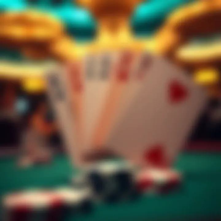 Visual representation of a royal flush in Texas Hold'em