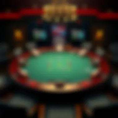 Tournament Table Layout The layout of a Texas Hold'em tournament table showcasing player positions